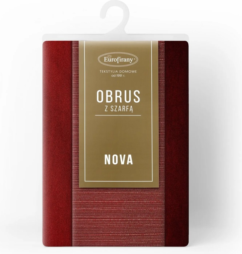 OBRUS GLAMO SADA 140X220 CM, 33X220 CM BORDOVÁ