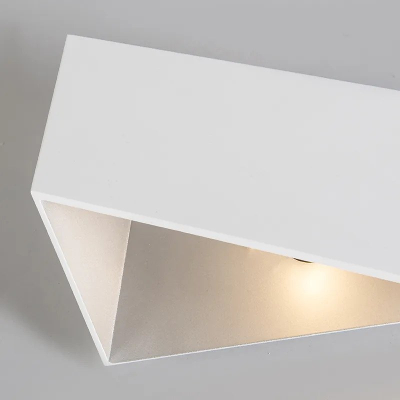 Dizajnová nástenná lampa biela - Fold