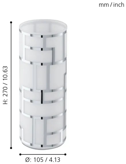 Eglo 91971 - Stolná lampa BAYMAN E27/60W/230V