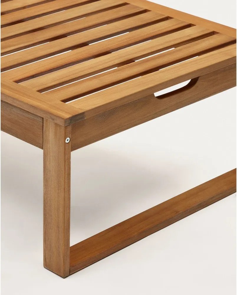 Drevené záhradné ležadlo v prírodnej farbe Sulamita – Kave Home