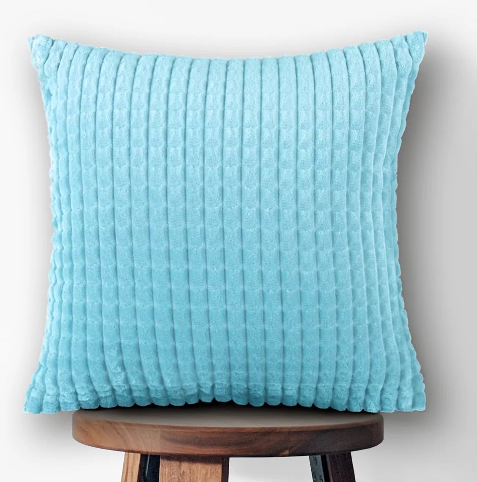 Biante Dekoračná obliečka na vankúš Minky kocky MKK-006 Svetlo modrá 30 x 50 cm