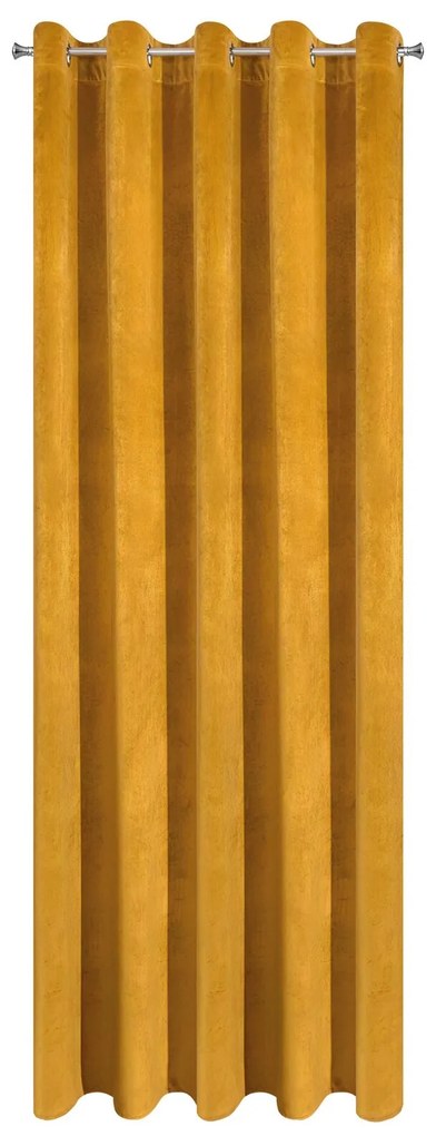 ZATEMŇOVACÍ ZÁVES NA KRÚŽKOCH VILLA 140X250 CM HORČICOVÁ