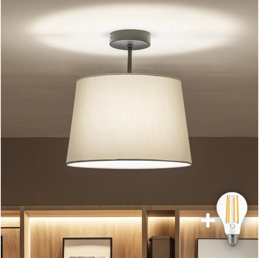Brilagi - LED prisadený luster CERIA 1xE27/60W/230V pr. 30 cm čierna/sivá