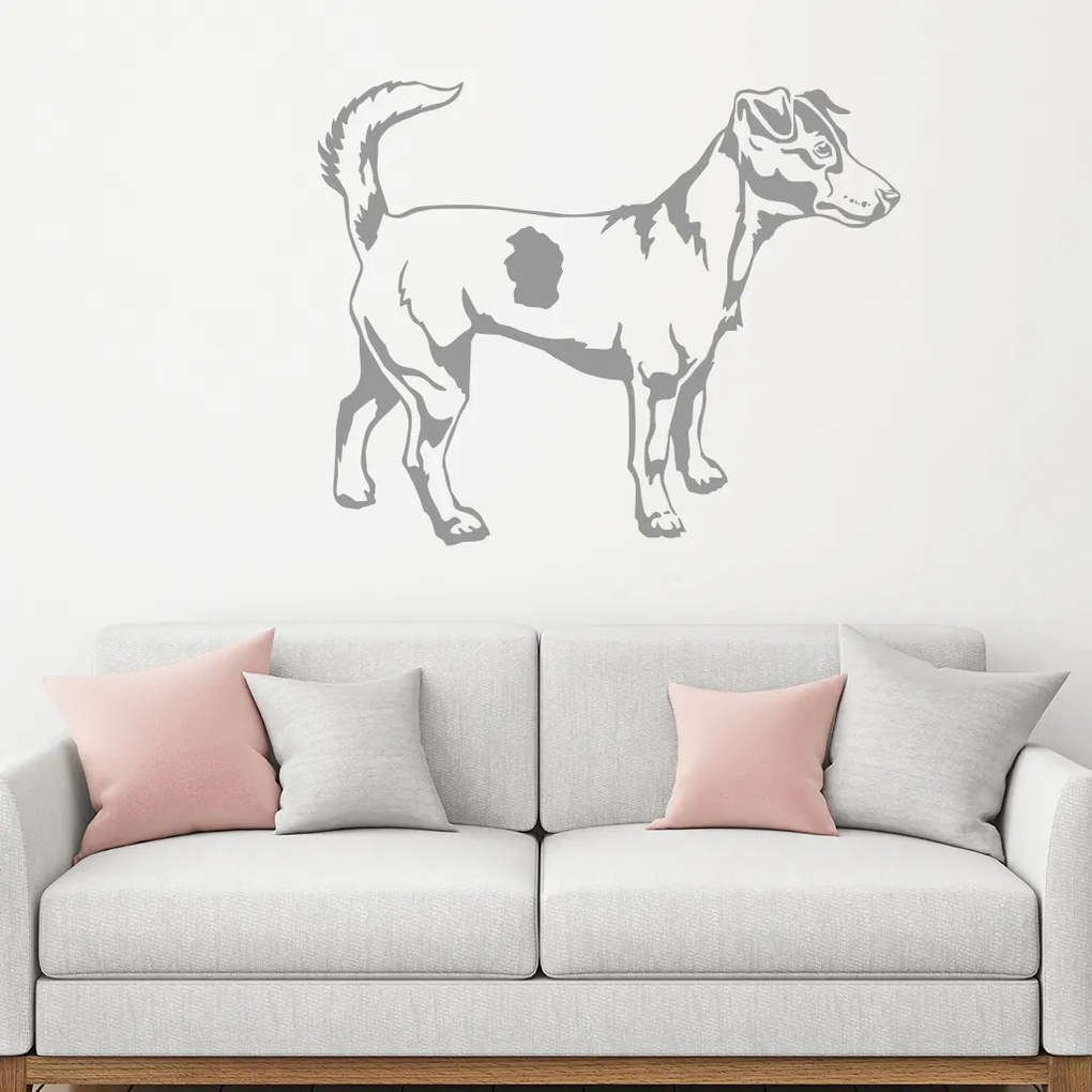 Veselá Stena Samolepka Jack Russell Teriér Farba: žlutá, Veľkosť: 80 x 64 cm