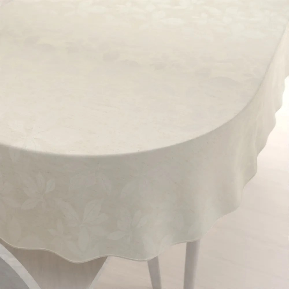 Biante Teflónový oválny obrus TF-065 Listy na režnom 50x100 cm