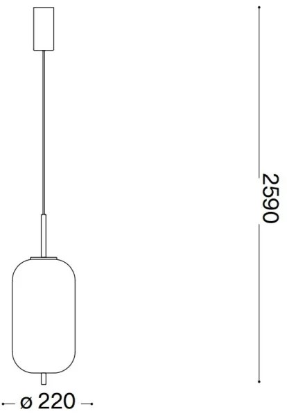 Ideal Lux - LED Luster na lanku UMILE LED/20W/230V pr. 22 cm CRI 90 mosadz/biela
