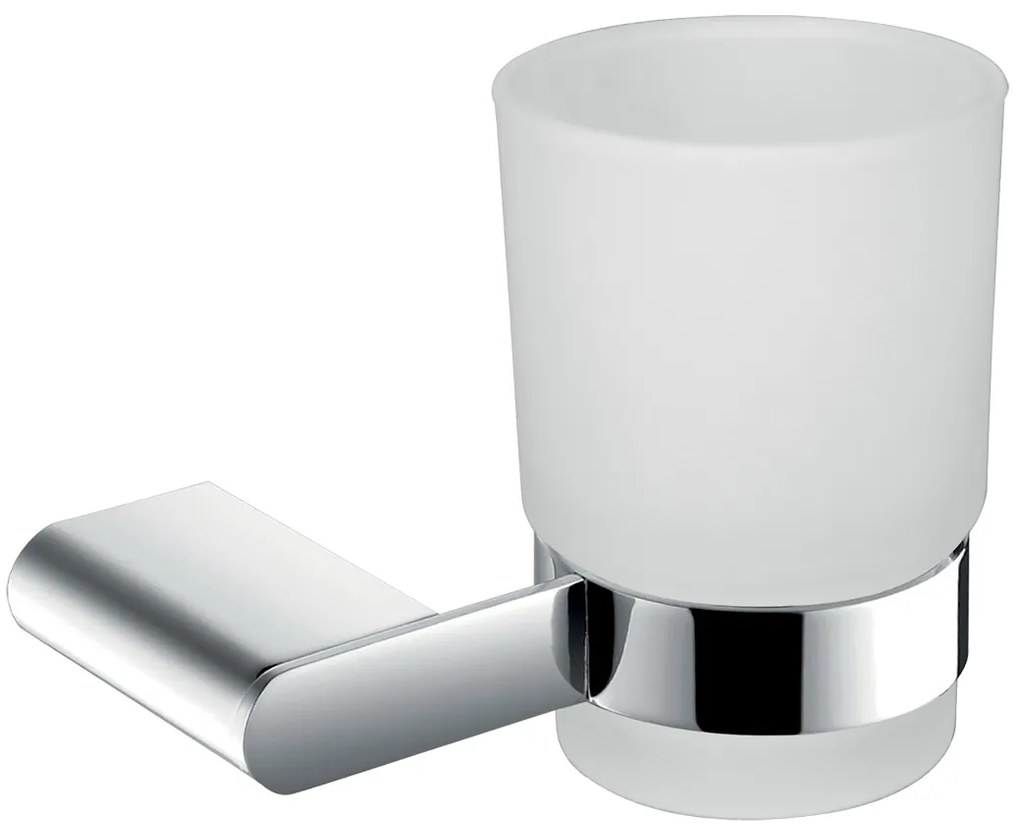 Novaservis - Držiak zubných kefiek a pasty sklo Titania Naty chróm, 66606,0