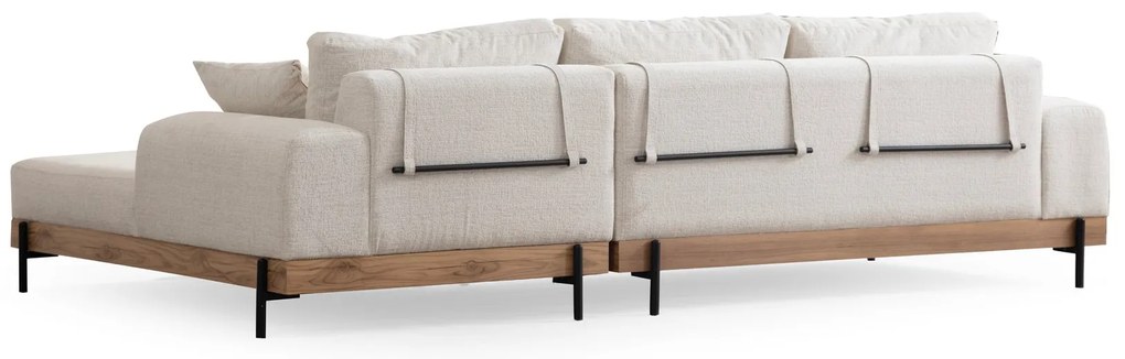 Elegantná rohová pohovka Eti 280 X 170 cm, pravá, biela