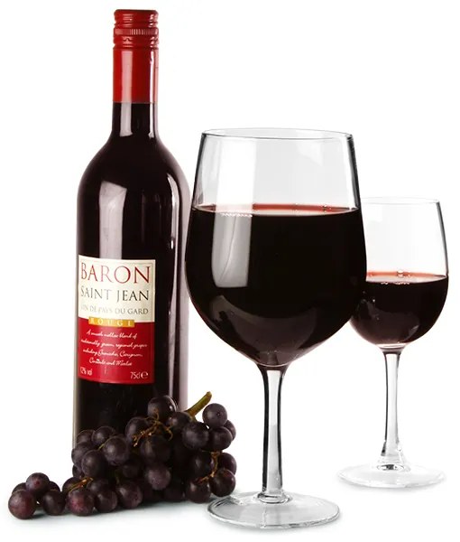 Bar@drinkstuff Vínová fľaša v jednom pohári