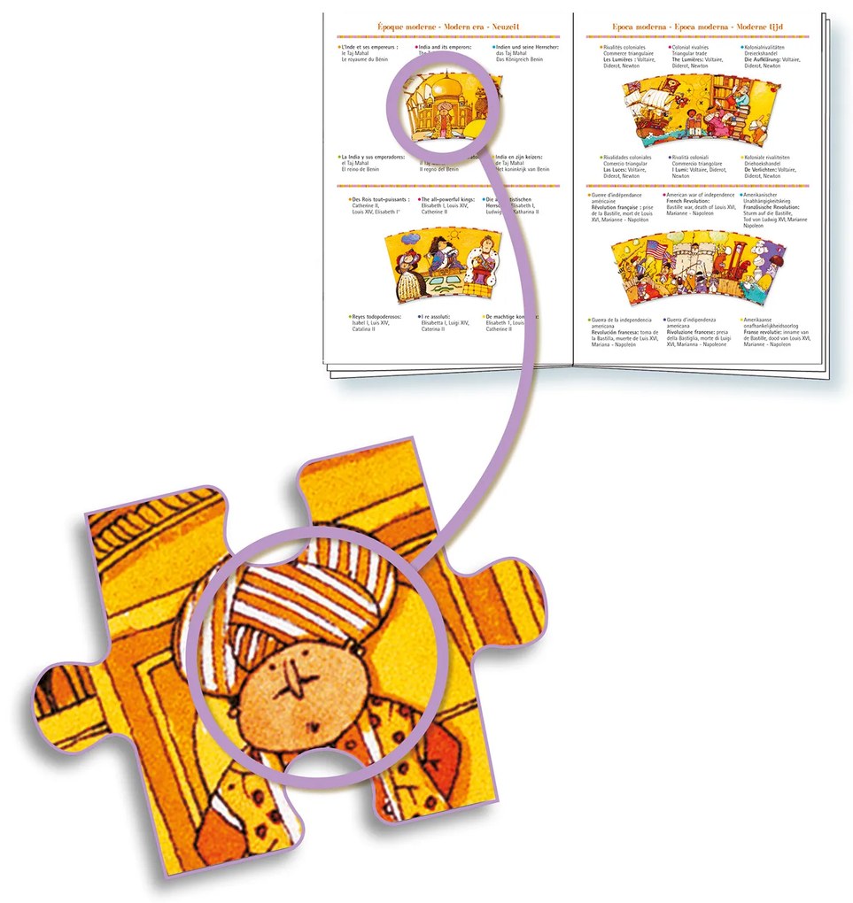 Vyhľadávacie puzzle s plagátom - História - 350 ks
