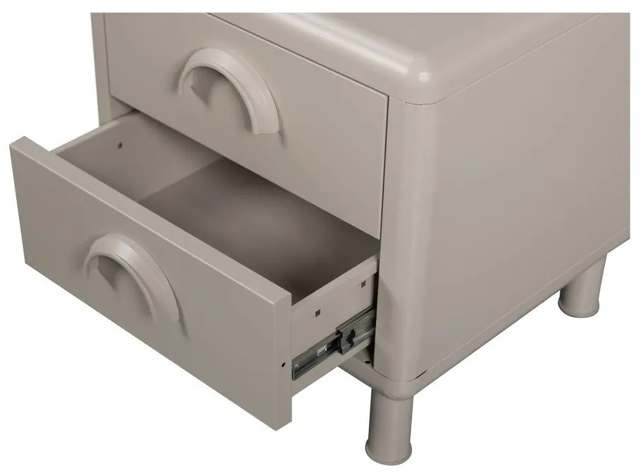 Béžový kovový nočný stolík Rune – WOOOD