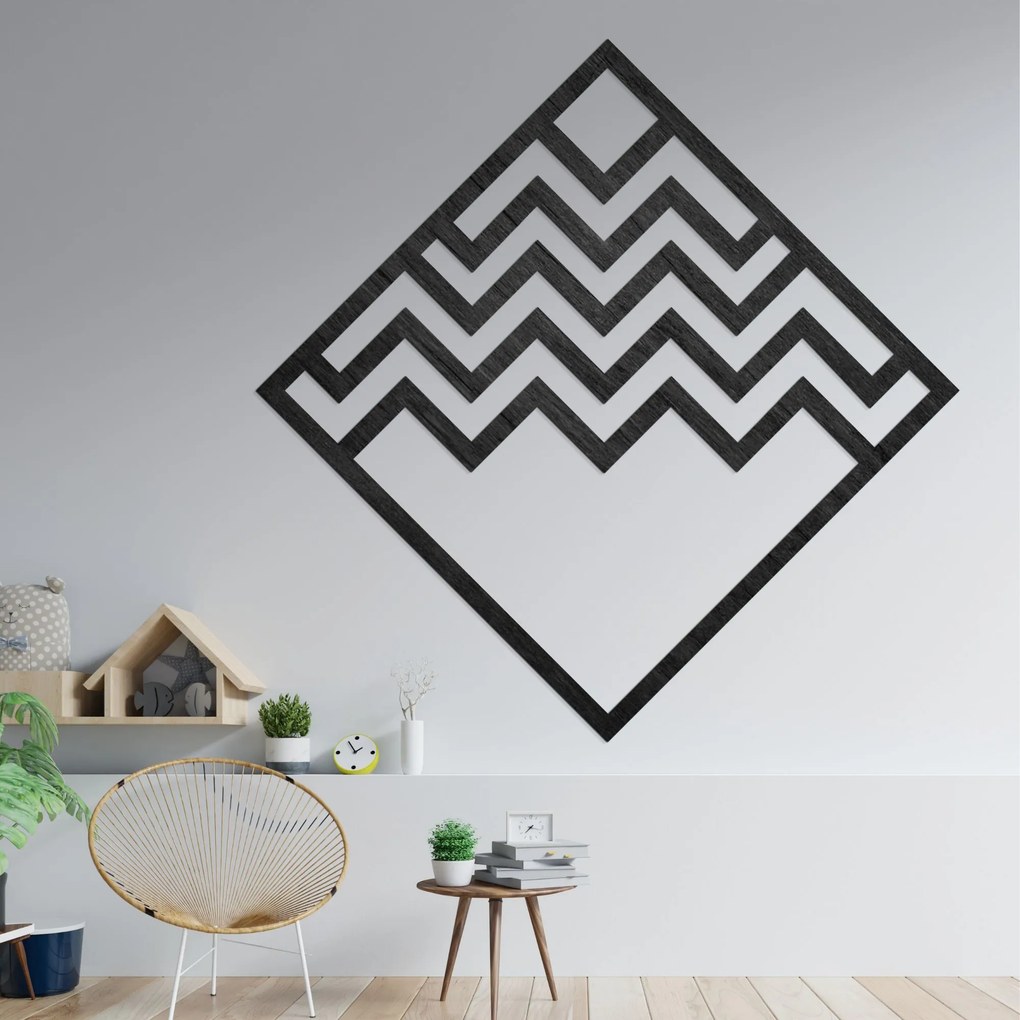 Drevená geometrická dekorácia štvorec - FORNET: Preglejka Topoľ - Honey 3071 30 cm 4060-97851 PR0397-A
