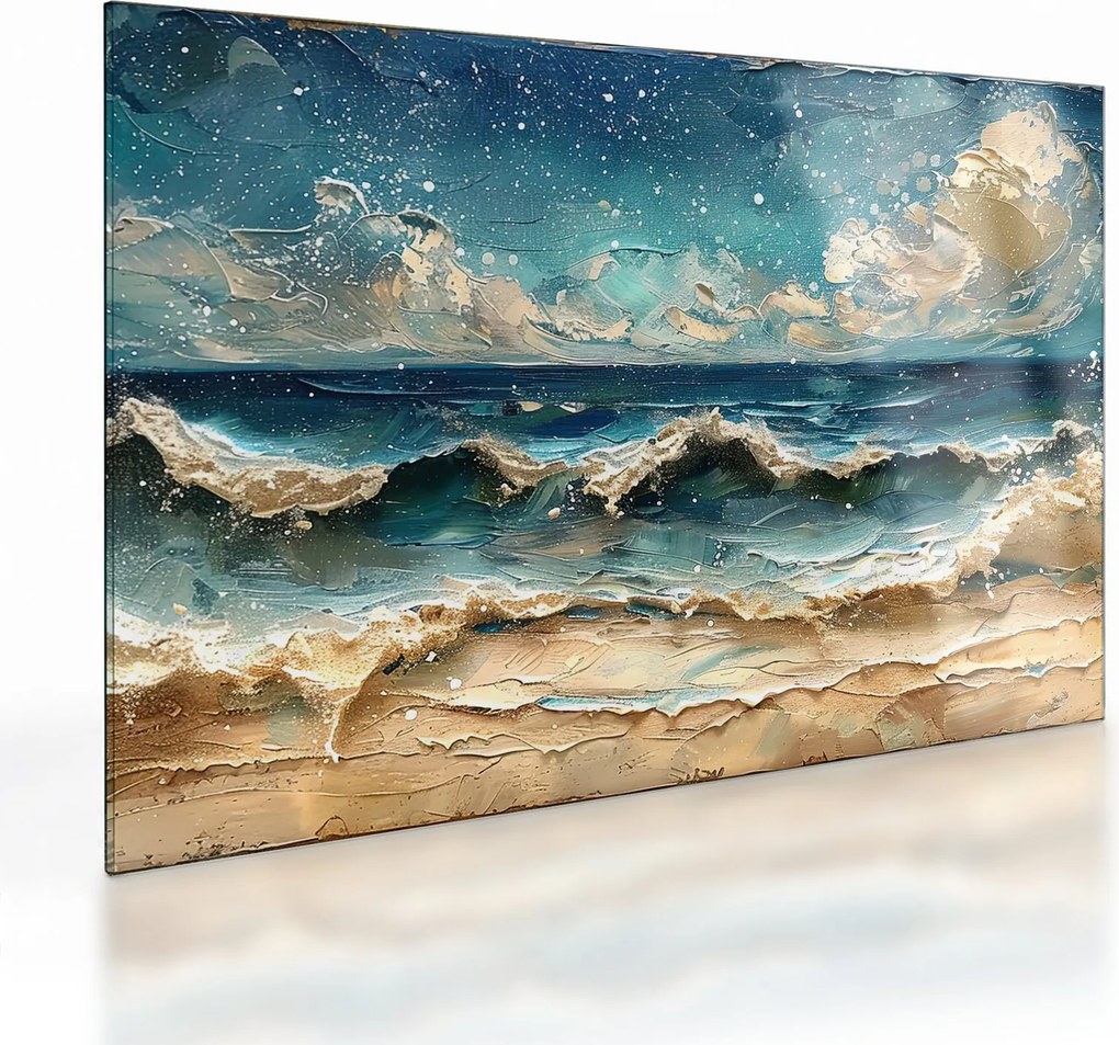Sklenený obraz - Maľba mora (70x50 cm)