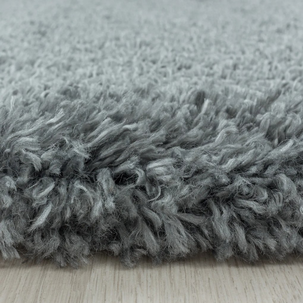 Ayyildiz, Kusový koberec Fluffy Shaggy 3500 light grey, 240x340, šedá, obývacia izba