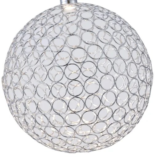 LED Luster na lanku LED/6,3W/230V 3000K lesklý chróm pr. 25 cm