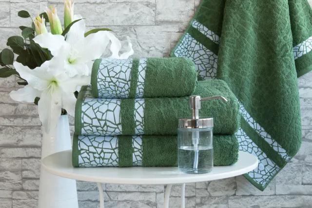 XPOSE ® Froté ručník KIRA - zelená 50x90 cm