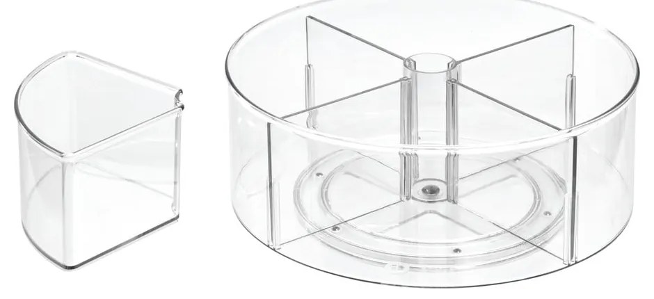 Okrúhly transparentný úložný box iDesign The Home Edit, Ø 29 cm