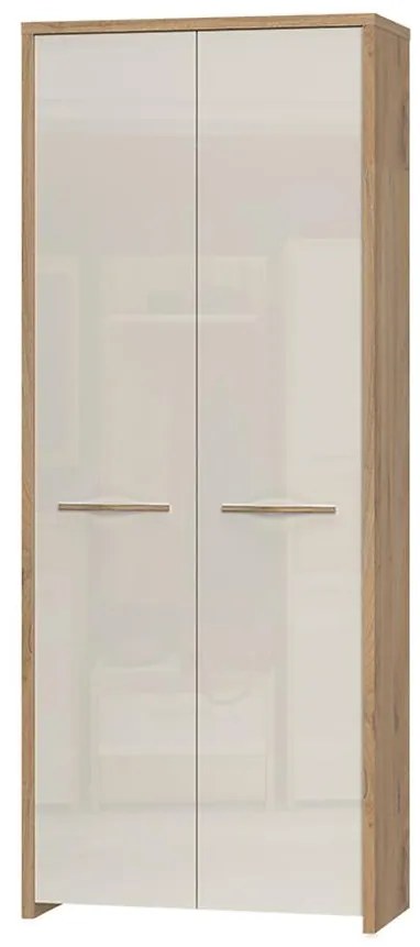 Skriňa 2d Gala V2 lakovaná Pacific Walnut/Beige