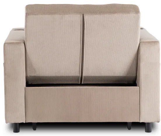 Kreslo JEREMY bežové, z manšestru