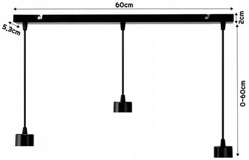 BERGE Sklenená LED stropná lampa 3xE27 - dymová guľa