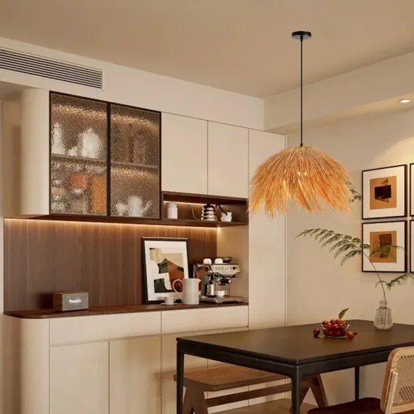 Immax 08272L - Luster na lanku NATURALEZA 1xE27/40W/230V pr. 55 cm ratan