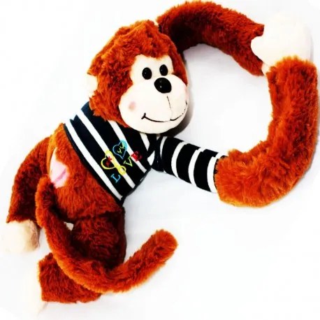 Plyšová opička s dlhými rukami 70cm Hnedá