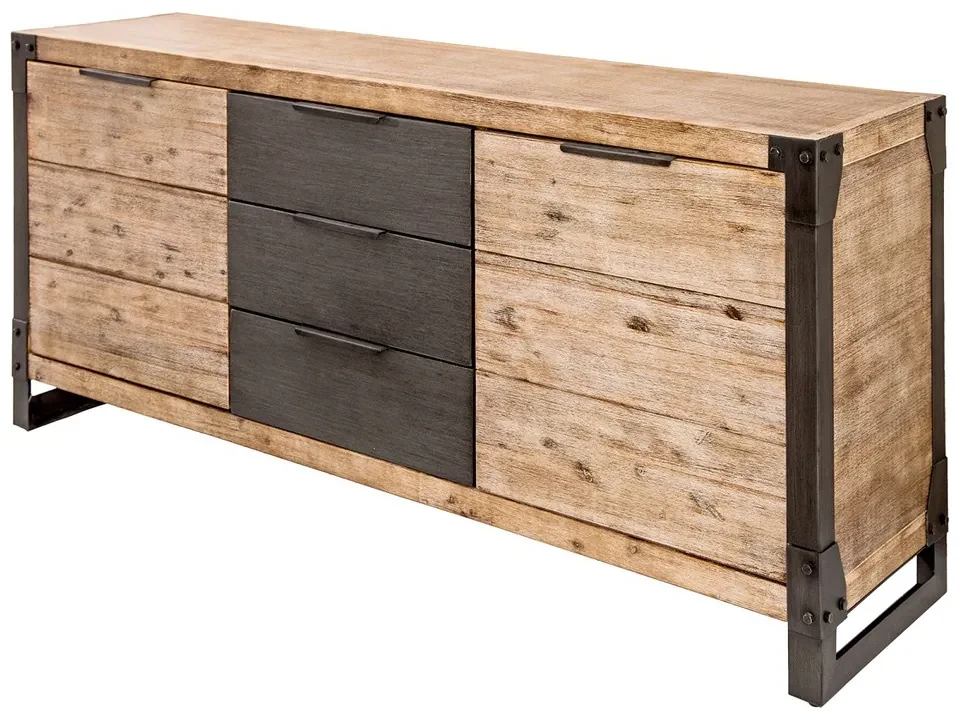 Dizajnová komoda Unity 180 cm sivá akácia