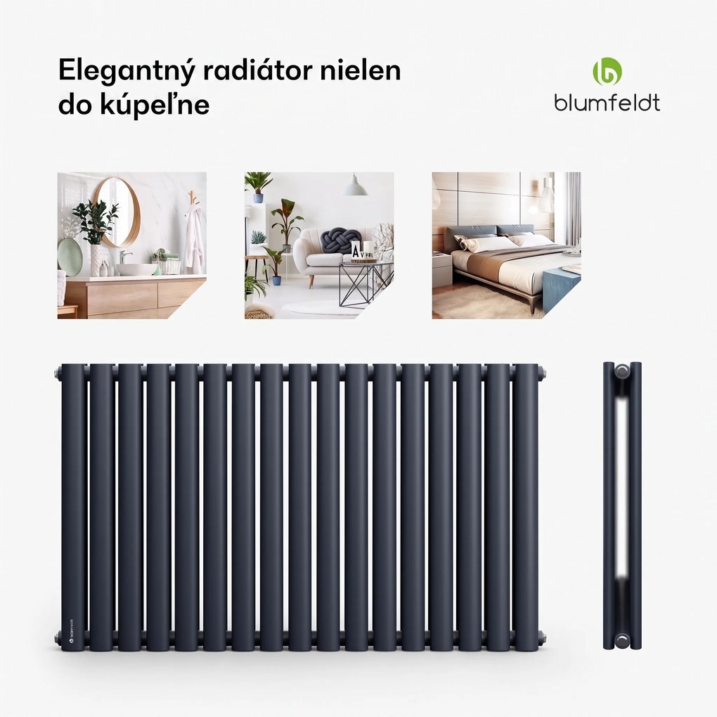 Blumfeldt Tallheo, 100 x 60, radiátor, rúrkový radiátor, 1445 W, teplá voda, 1/2