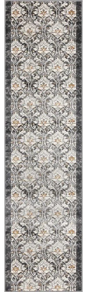 Tmavosivý/slonovinový behúň 80x300 cm Soft Viskan – FD