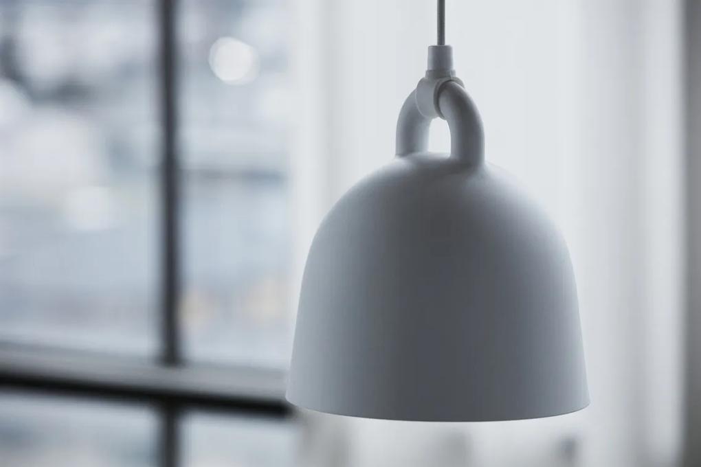 Závesná lampa Bell, extra malá – biela