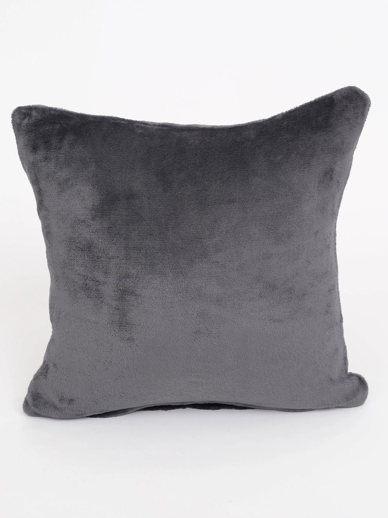 Obliečka na vankúš mikroplyš 40 × 40 cm – Laura tmavo šedá