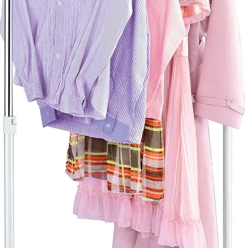 Stojan na šaty ABD-1209 WT chróm / biela, 83 x 164 cm