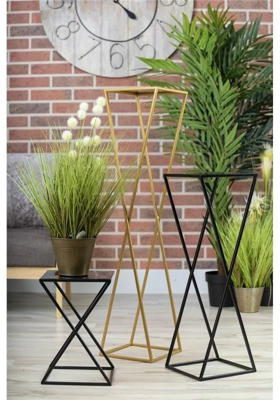 Stojan na kvety Della 40 cm čierny