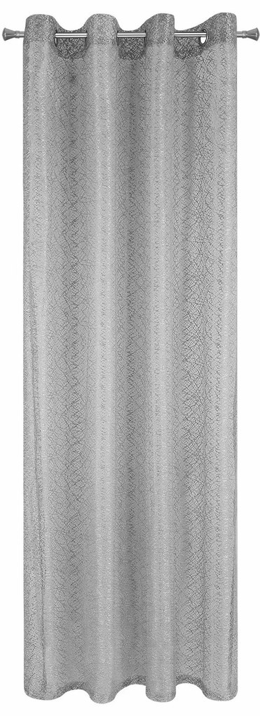 ZÁCLONA NA KRÚŽKOCH AMANDA 140X250 CM SIVÁ