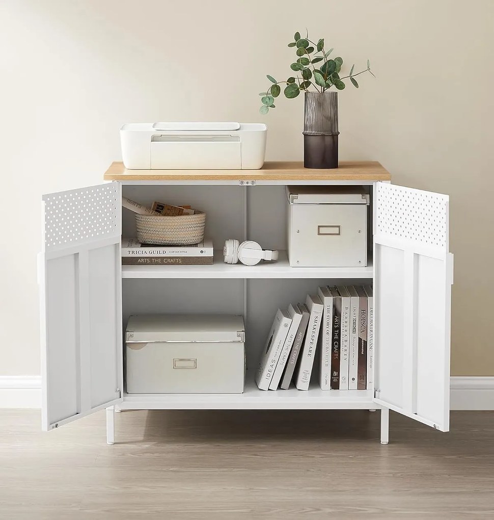 Úložná skříňka Vasagle TEDUO bílá/hnědá