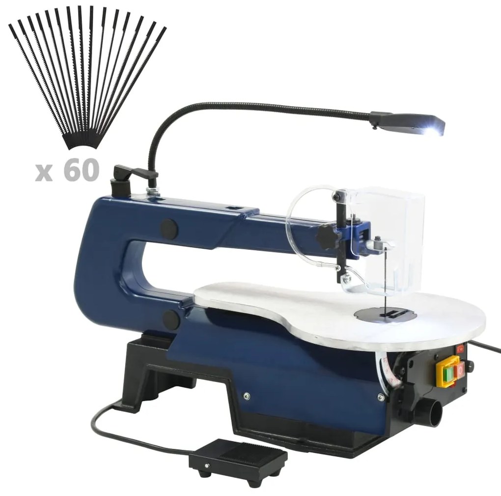 Elektrická lupienková píla s nožným pedálom a LED osvetlením 125 W 144834