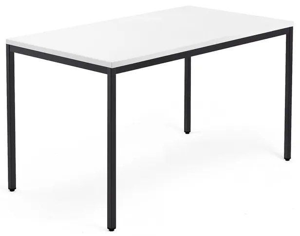 Kancelársky pracovný stôl QBUS, 1400x800 mm, biela/čierna