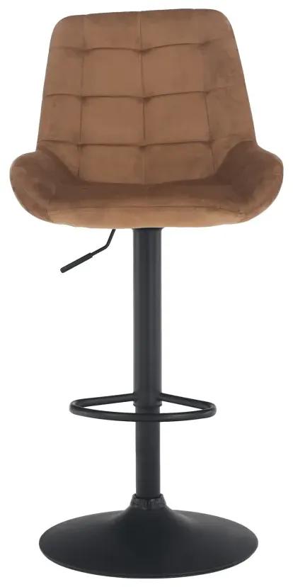 Barová stolička, hnedá Velvet látka, CHIRO NEW