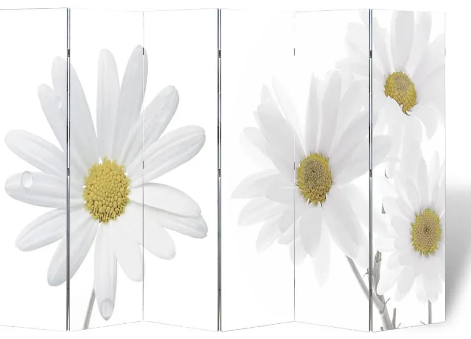 vidaXL Skladací paraván 217x170 cm potlač kvetov