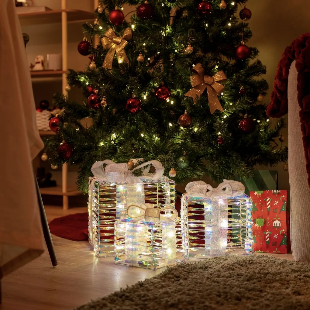 Sada 3 vianočných dúhových darčekov vrátane LED - Niji