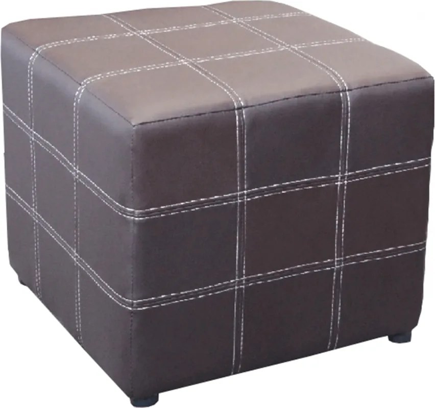 Taburet, hnedá textilná koža, NELA NEW