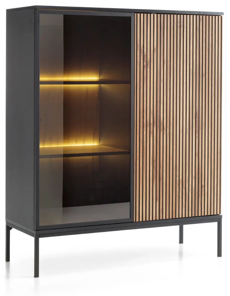 Dvojdverová vitrína Sento (WT104) s LED osvetlením