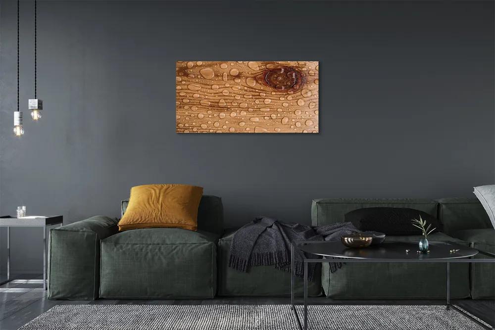 Obraz canvas Kvapky vody dreva 125x50 cm