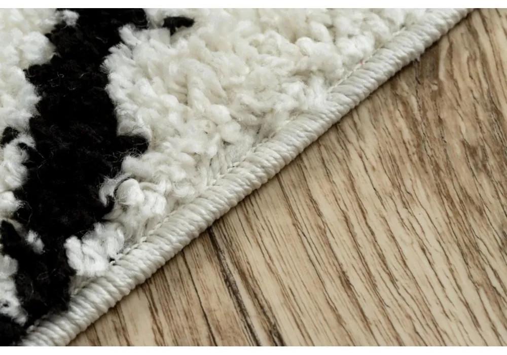 Kusový koberec Shaggy Safi smetanovo biely 80x250cm
