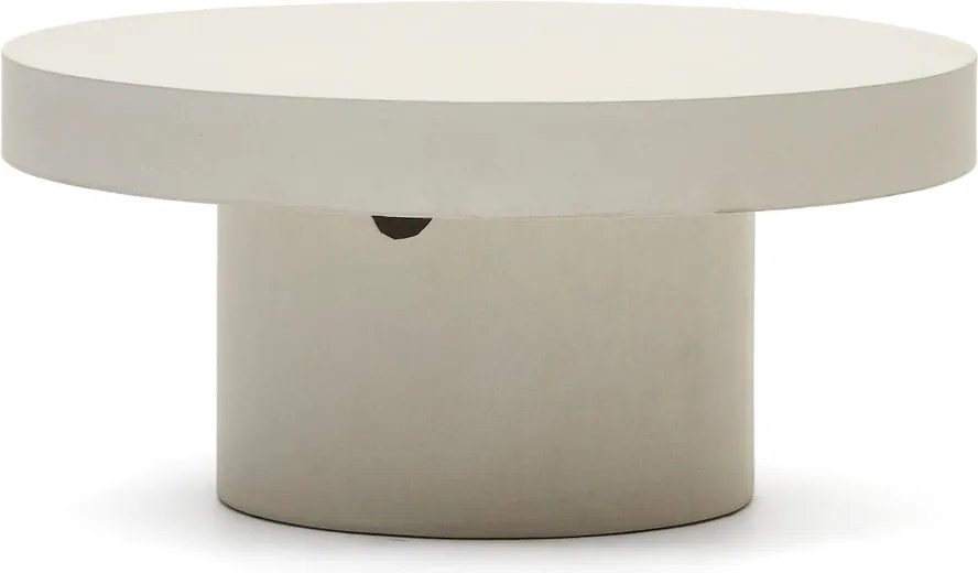 Betónový okrúhly záhradný odkladací stolík ø 90 cm Aiguablava – Kave Home