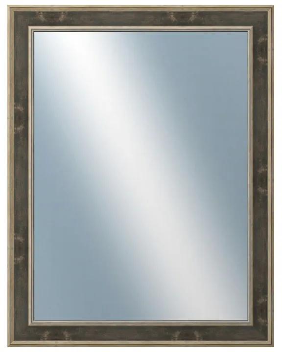 DANTIK - Zrkadlo v rámu, rozmer s rámom 70x90 cm z lišty TOOTH zlatá čierna (2780)