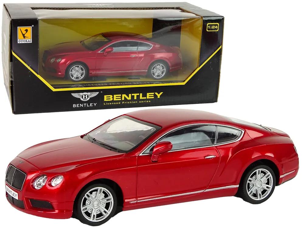Lean Toys Kovové autíčko na trecí pohon Bentley 1:24 červené