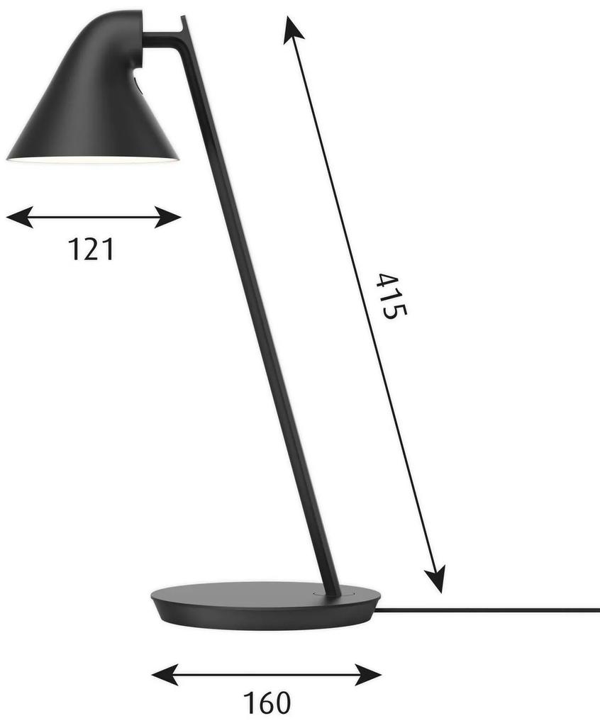Louis Poulsen NJP Mini stolová LED lampa čierna
