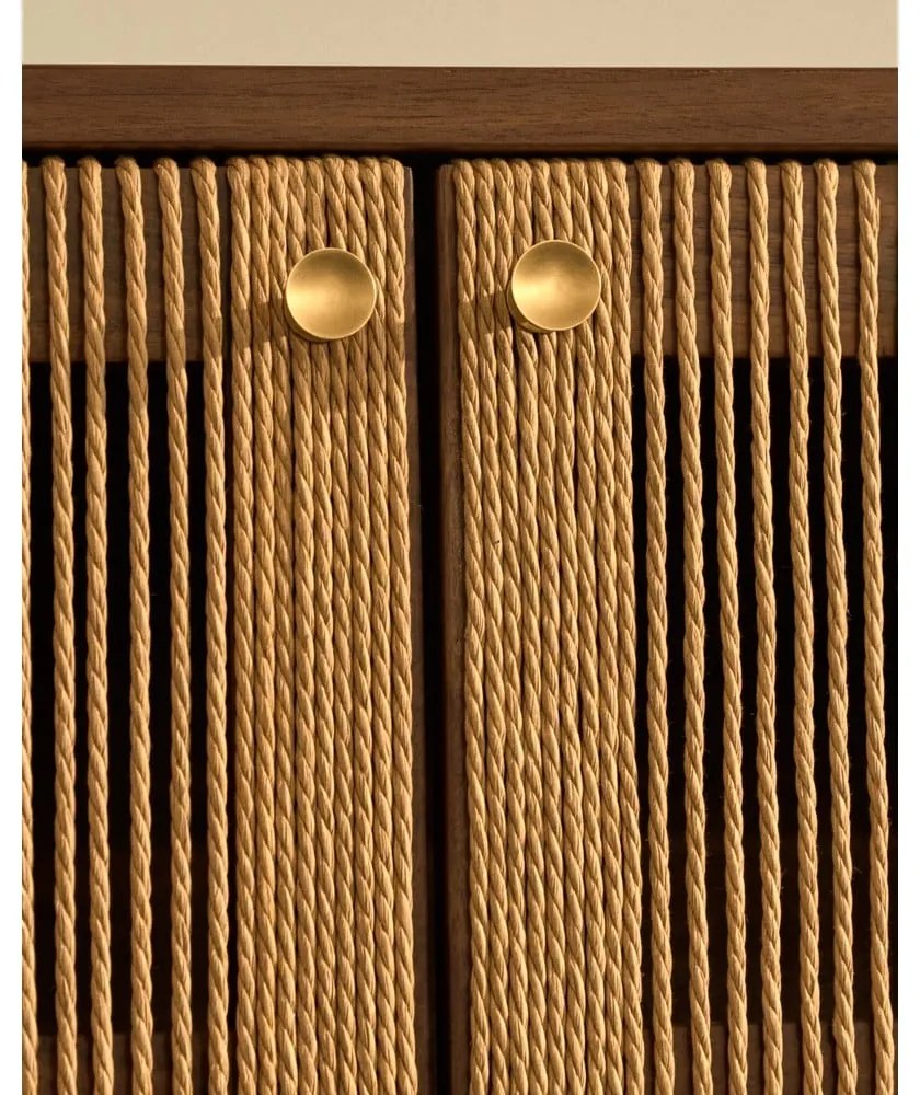 Hnedý TV stolík v dekore orecha 200x50 cm Elan – Kave Home