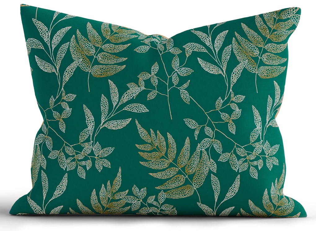 Bavlnená obliečka na vankúš Renforcé 70 × 90 cm - Gabriela tmavo zelená